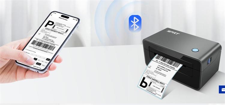 4x6 Shipping Label Printer SP410BT mbështet lidhjen Bluetooth