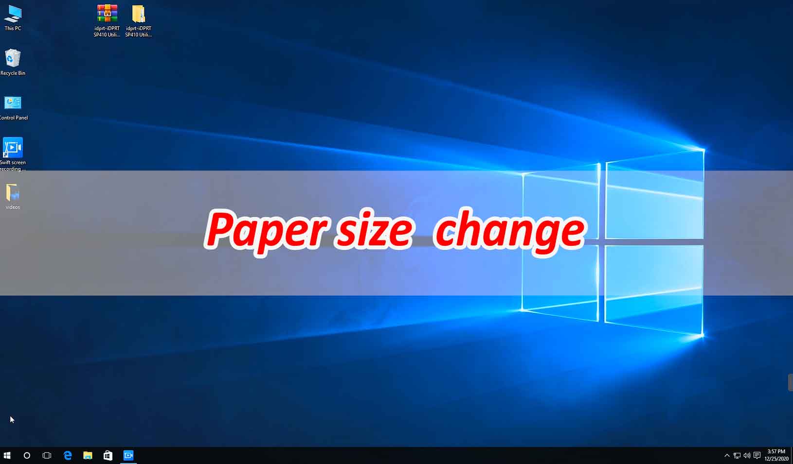 iDPRT SP410 label printer label size change instruction