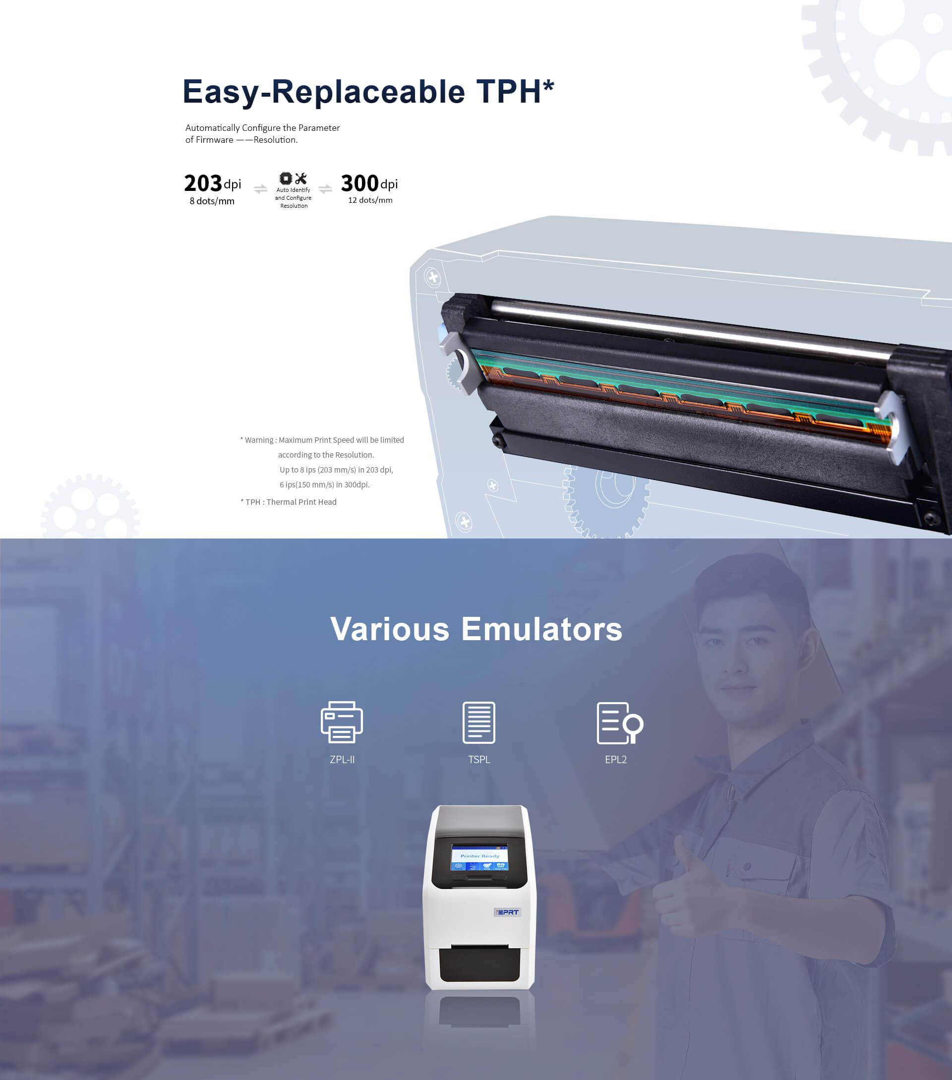 ZPL-II,EPL-II,TSPL printer