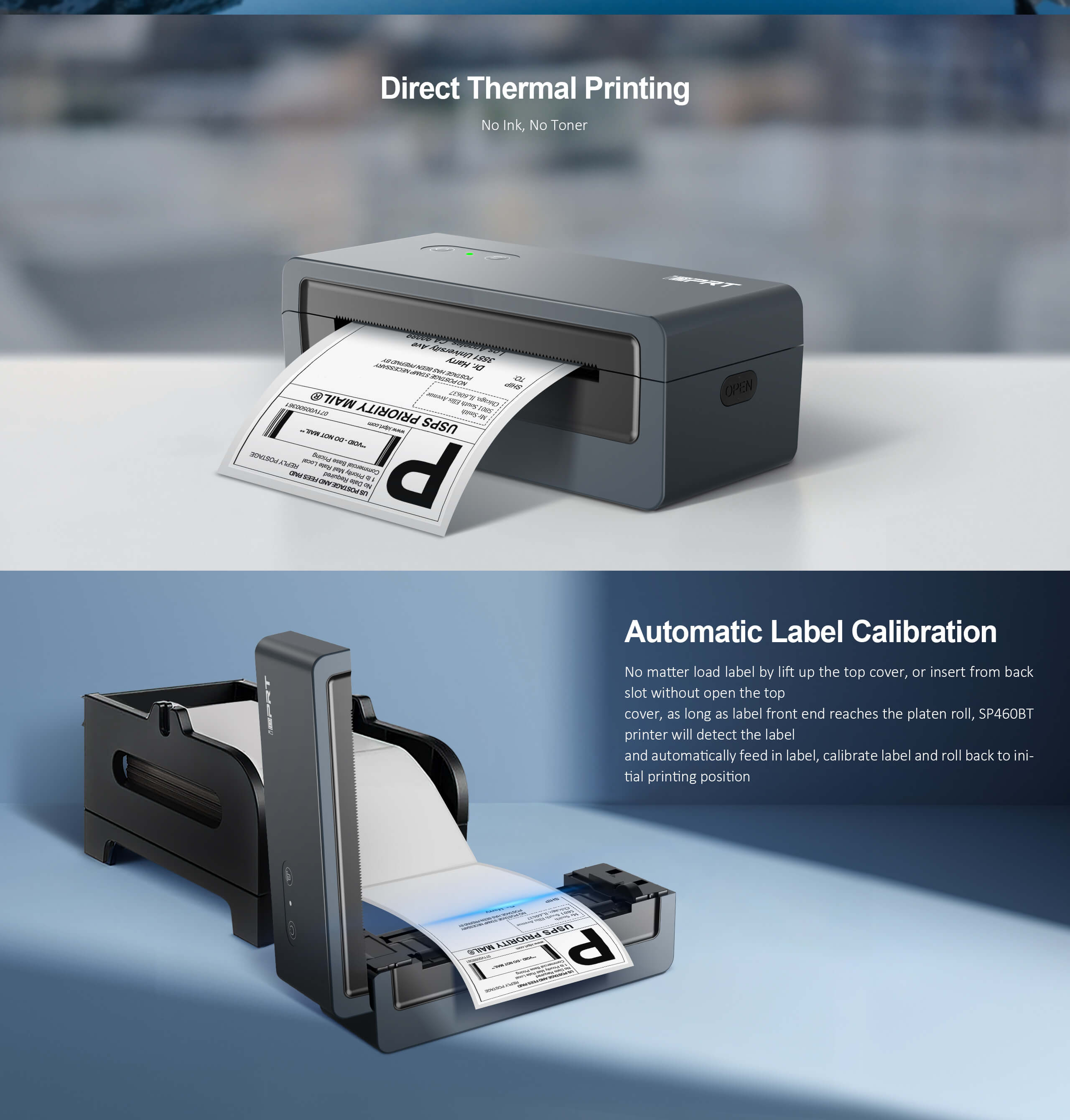 iDPRT wireless shipping label printerP460BT.jpg