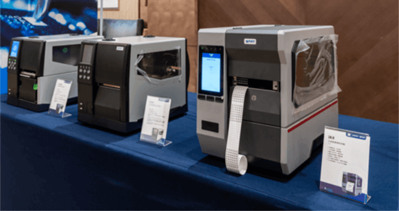 Industrial barcode printers on display