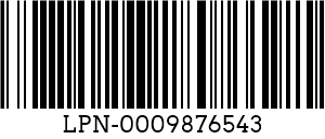 Code 128 barcode example