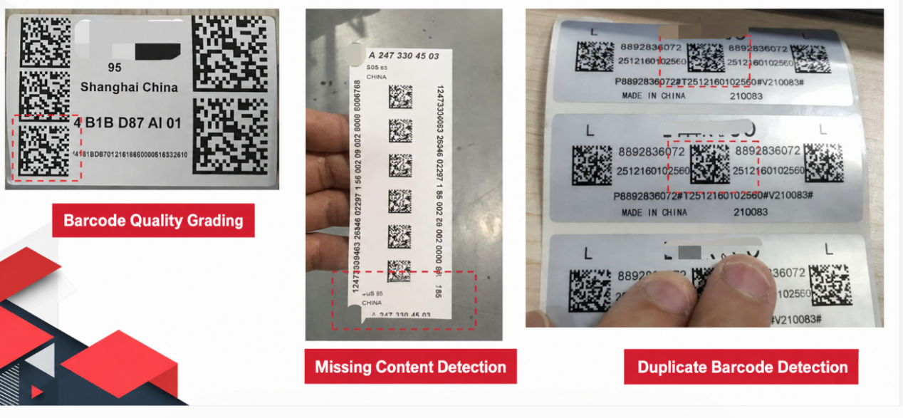 Duplicate and missing codes on automotive part labels