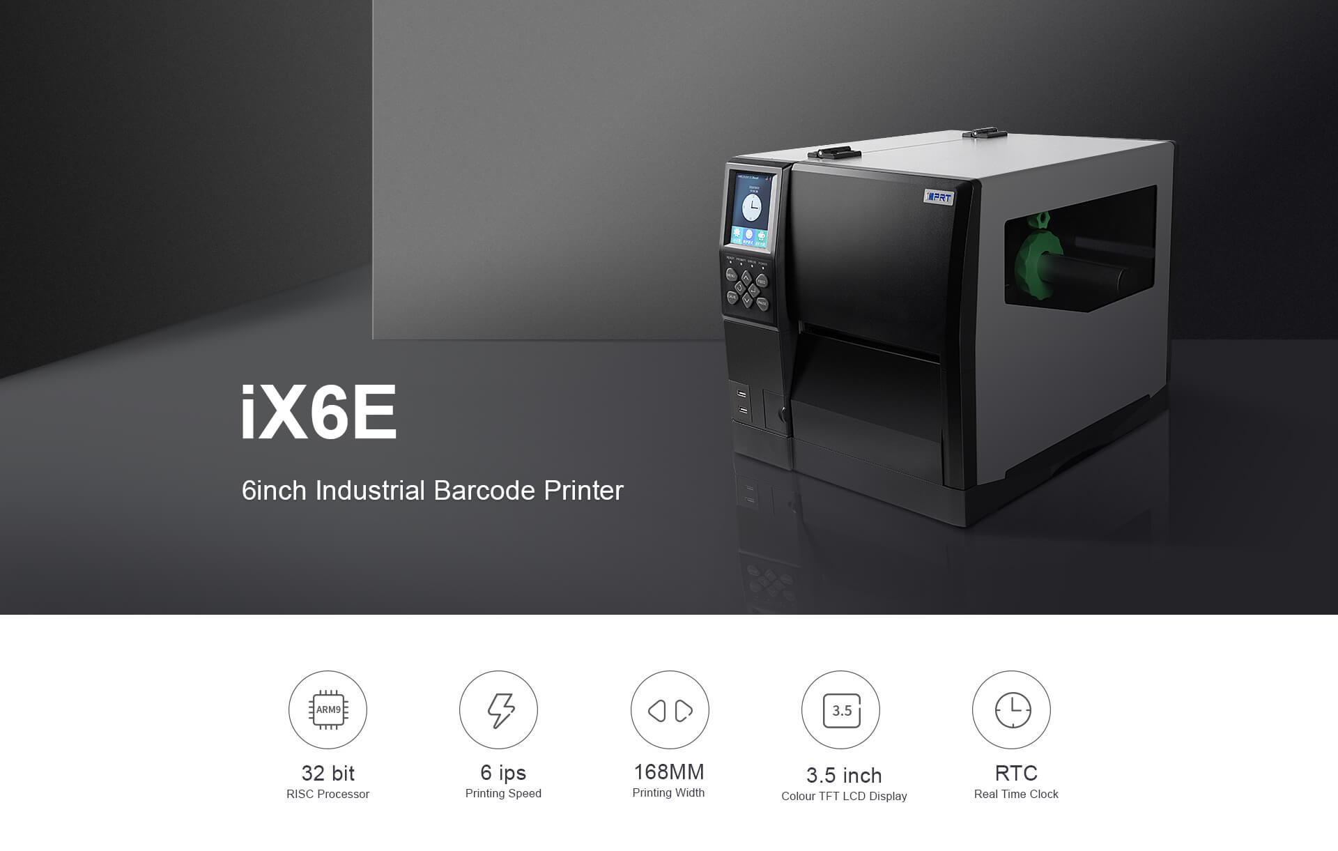 iX6E 6-Inch Industrial tag Printer