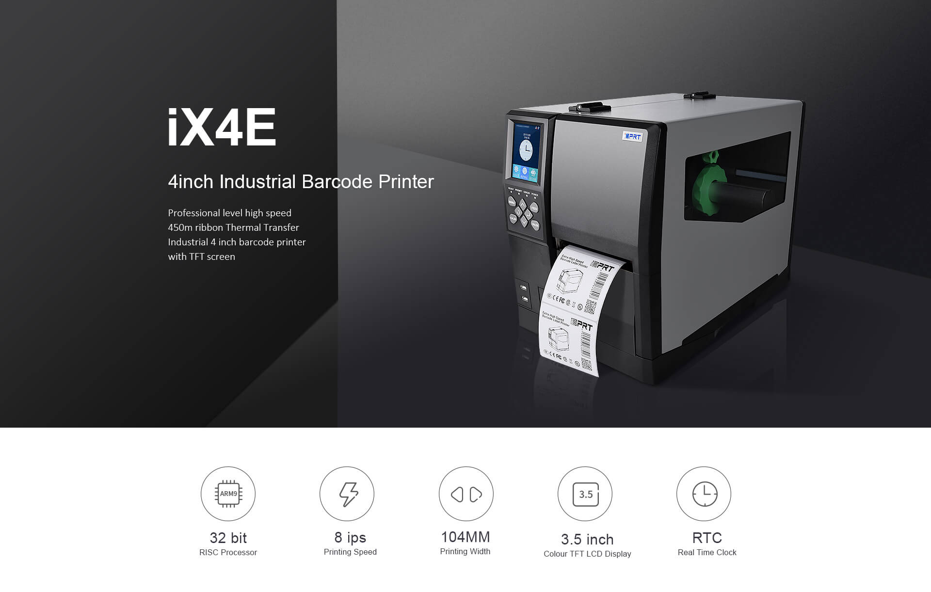 Printronix Auto ID T6204 Thermal Transfer Printer (4 wide, 203dpi)